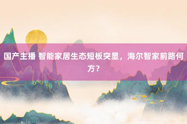 国产主播 智能家居生态短板突显，海尔智家前路何方？