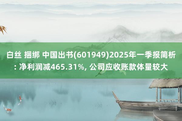 白丝 捆绑 中国出书(601949)2025年一季报简析: 净利润减465.31%， 公司应收账款体量较大